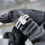 Silver Lab Grown Diamond Radiant Ring 1.50ct Center 3.00ctw Total