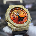 Casio G-Shock S2100  Iced Out Natural Diamond Watch 5CT | Inferno Dial