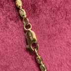 10K Gold 3mm Ball Beaded Chain (Solid Links) 18"-20"