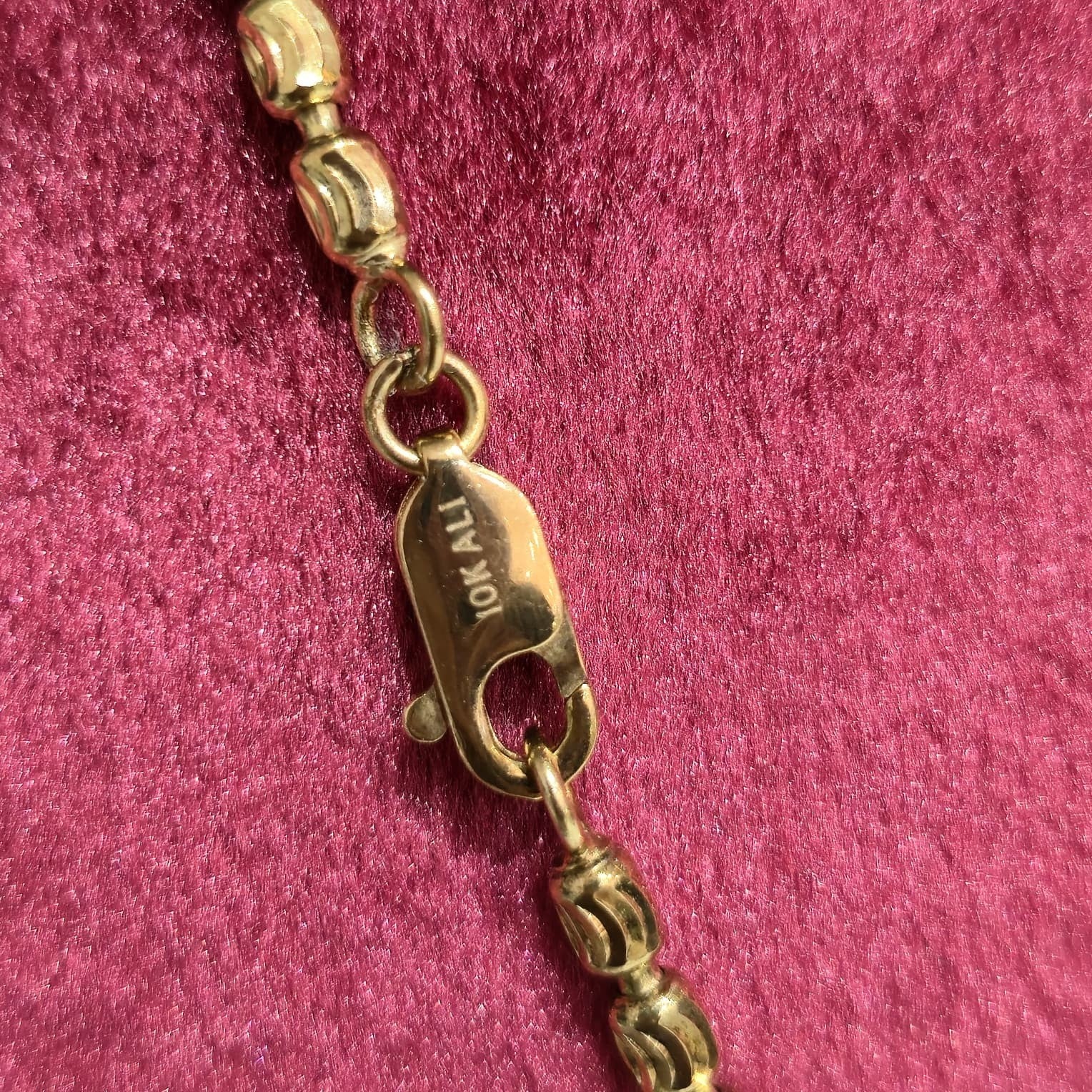 10K Gold 3mm Ball Beaded Chain (Solid Links) 18"-20"