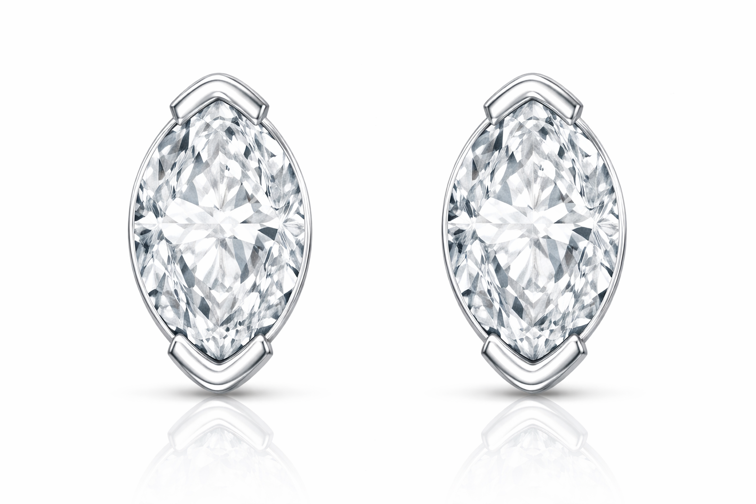 1.00 CTW Diamond Stud Earrings in 14K Gold | Aura Collection by Jewelry Palace