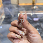 DEAL!!! 0.11CTW Natural Diamond "P" Letter Pendant 10K Yellow Gold Initial Charm