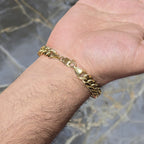 10K Gold Cuban Link Bracelet 9.5mm 9 Inch Solid Yellow Gold Men Women