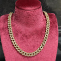 2 Row 7 CT Real Diamond Miami Cuban Link Necklace 6MM  18" 10K Gold