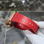 Casio G-Shock (RED) 6900 Iced Out Diamond Watch 5 CTW