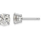 IGI F/VS 2 Ct Round Lab Created Grown Diamond Earrings Real 14K White Gold Screw