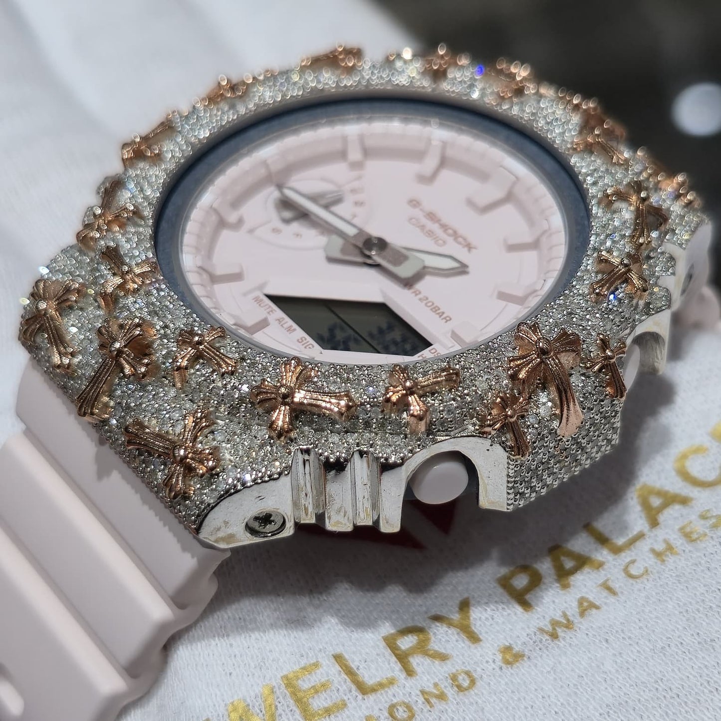 Authentic Diamond G-SHOCK GA-2100 Watch Cross Bezel | 5.00 CTW Natural Diamonds
