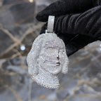 Benjamin Two Face Pendant VVS Moissanite 925 Silver Iced Hip Hop Tennis Necklace