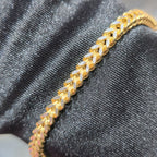 10KT Gold Chain 3.8mm Franco Womens Bracelet 6.7 Grams 8 inches Jewelry Palace