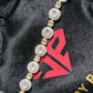 10K Yellow Gold Diamond Baguette Halo Link Bracelet 1.70ctw 7" 6mm Box Clasp