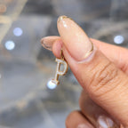 DEAL!!! 0.11CTW Natural Diamond "P" Letter Pendant 10K Yellow Gold Initial Charm