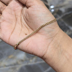 3mm Miami Cuban Link Bracelet 10K Yellow Gold 8" Real Gold Lobster Clasp Unisex
