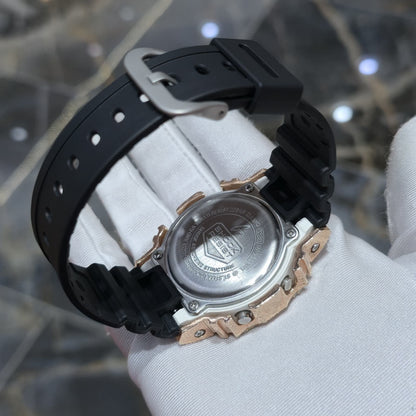 Blue Dial+ G-Shock DW-5600TL 5CT Natural Diamonds All Rose Bezel ICED OUT Watch