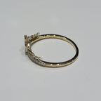 10K Yellow Gold Diamond Cross Ring 0.09 CTW Natural Diamonds Size 7 Religious