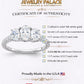 2.25 Ct Round 14K White Gold 3-Stone Created Diamond Engagement Wedding Ring