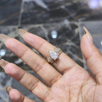 10K Gold Cinderella Pear Shape Wedding Engagement Ring 0.50 CTW Natural Diamonds