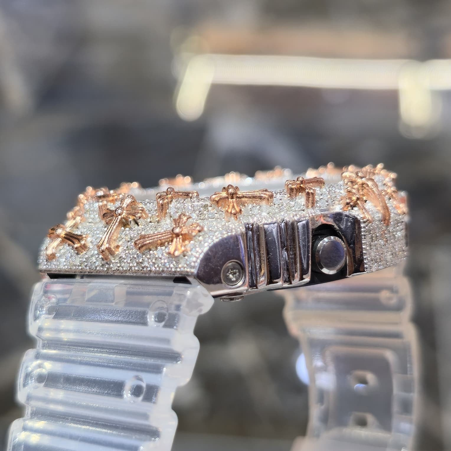 Authentic Diamond G-SHOCK DW6900TR Watch Cross Bezel | 5.00 CTW Natural Diamonds