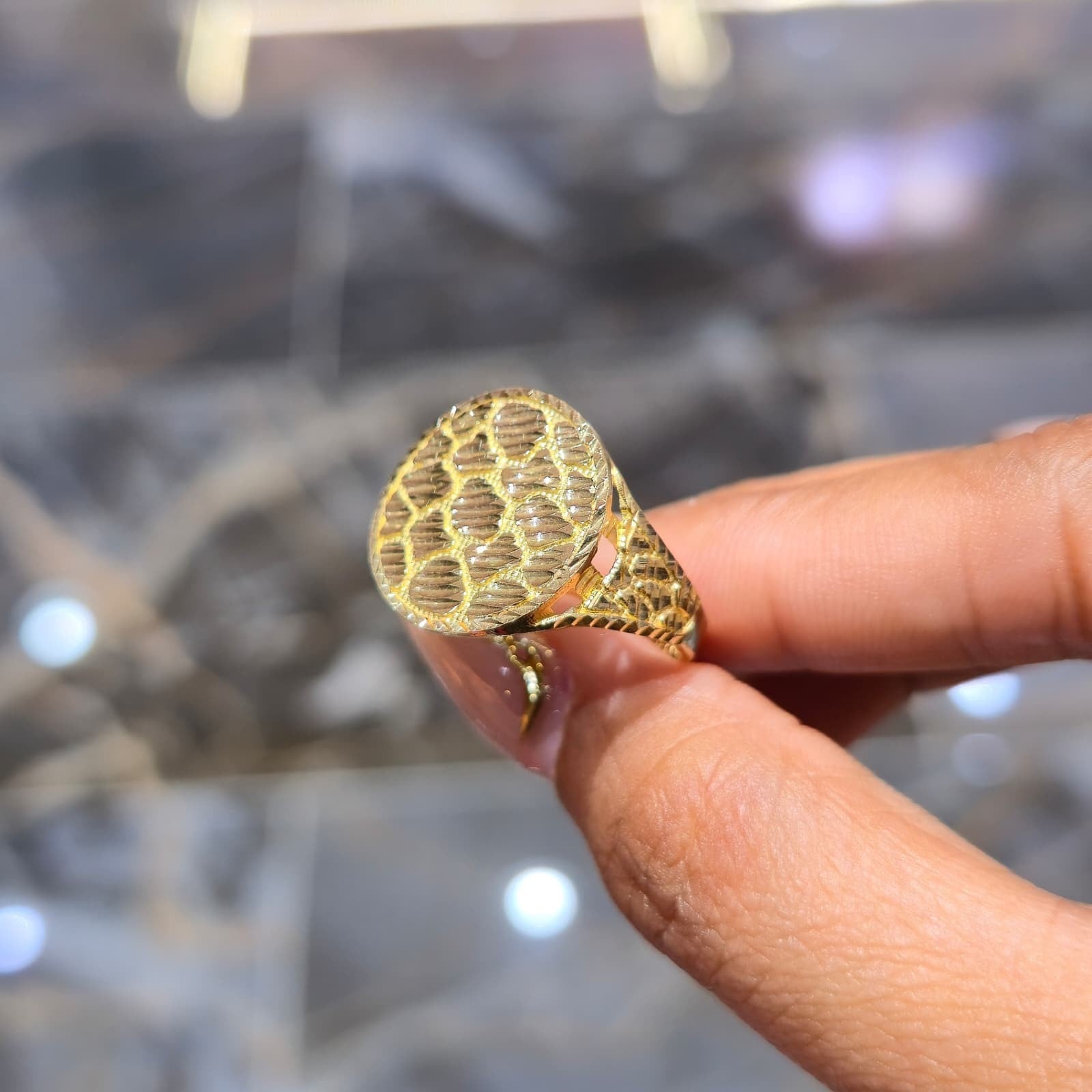 Gold mens Nugget ring round ball 10k solid size 11 ask 8 9 10 12 13