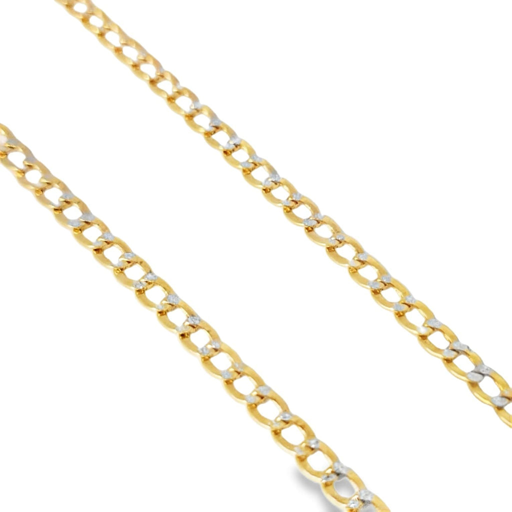 10K Yellow Gold 3.5mm Diamond Cut Cuban Chain 18" – Solid Gold Necklace
