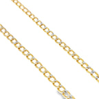 10K Yellow Gold 3.5mm Diamond Cut Cuban Chain 18" – Solid Gold Necklace