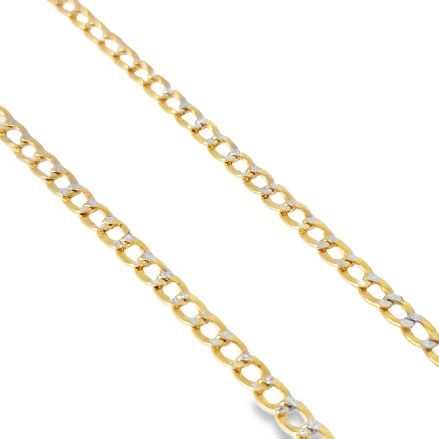 10K Yellow Gold 3.5mm Diamond Cut Cuban Chain 18" – Solid Gold Necklace