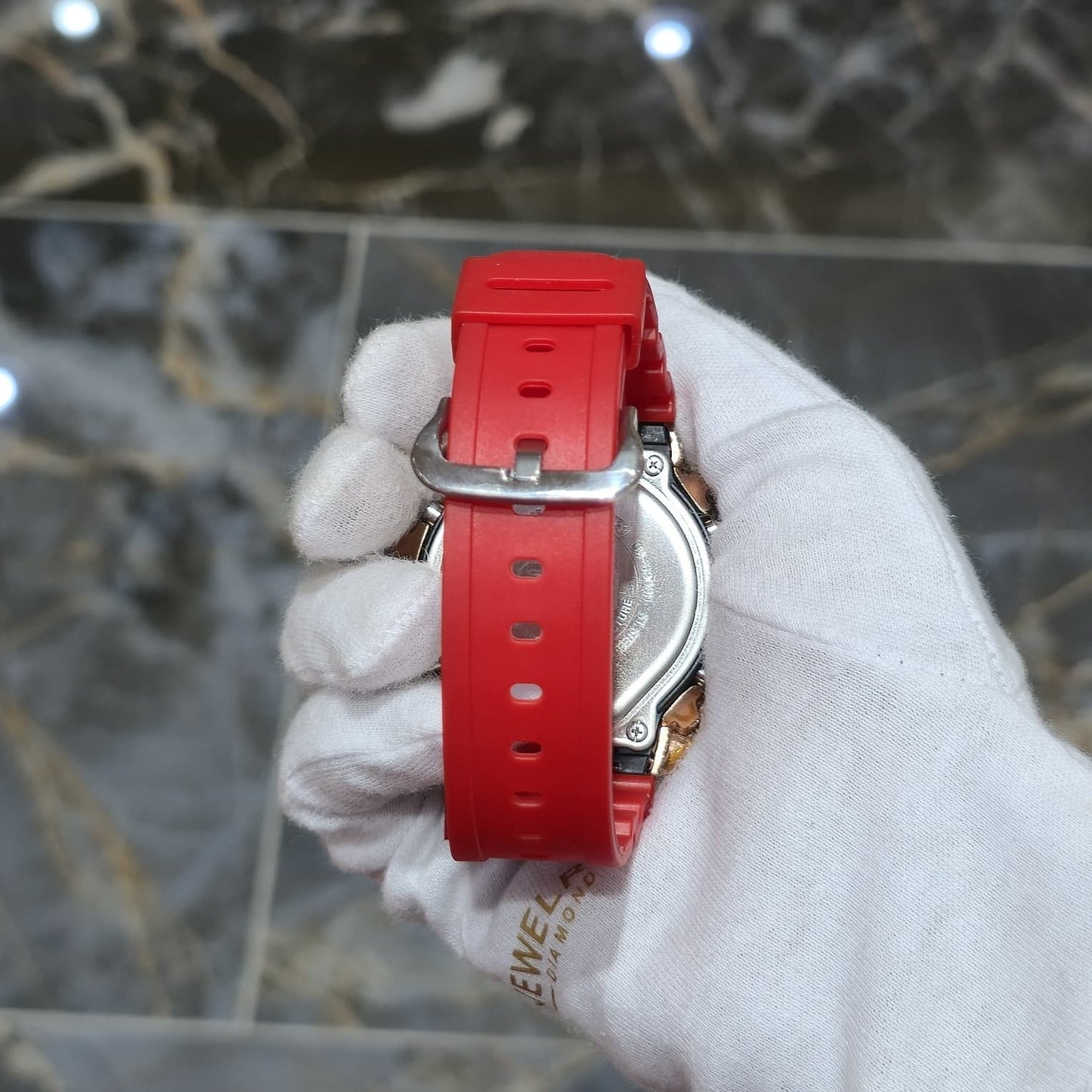 Casio G-Shock (RED) 6900 Iced Out Diamond Watch 5 CTW