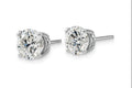 IGI F/VS 2 Ct Round Lab Created Grown Diamond Earrings Real 14K White Gold Screw