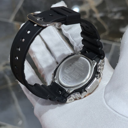 Casio G-Shock S2100  Iced Out Natural Diamond Watch 5CT | Black+ Blue MarkerDial