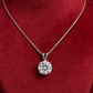 1.00 E VVS1 ROUND CUT LAB-CREATED DIAMOND SOLITAIRE PENDANT 14k WG AND YG