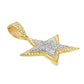 10K Two-Tone Gold 2.10 ctw Diamond Star Pendant | Iced-Out Five Point Star | Jewelry Palace