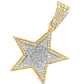 10K Two-Tone Gold 2.10 ctw Diamond Star Pendant | Iced-Out Five Point Star | Jewelry Palace