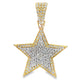 10K Two-Tone Gold 2.10 ctw Diamond Star Pendant | Iced-Out Five Point Star | Jewelry Palace