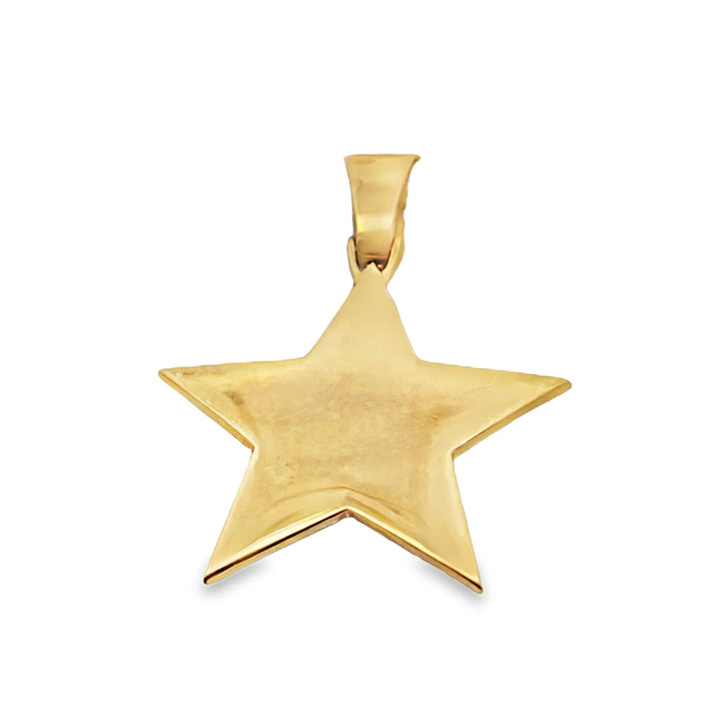 10K Two-Tone Gold 2.10 ctw Diamond Star Pendant | Iced-Out Five Point Star | Jewelry Palace