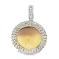 10k Yellow Gold Baguette Diamond Round Memory Pendant  4.0 ctw