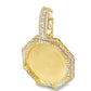 10k Yellow Gold Diamond Hexagon Memory Pendant 2.0 ctw