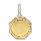 10k Yellow Gold Diamond Hexagon Memory Pendant 2.0 ctw