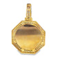 10k Yellow Gold Diamond Hexagon Memory Pendant 2.0 ctw