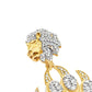 10k Yellow Gold Diamond Paw Pendant 3.0 ctw