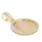 10k Yellow Gold Diamond Memory Frame Pendant 0.75 ctw