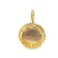 10K Yellow Gold Round Diamond Frame Memory Pendant 0.74 ctw