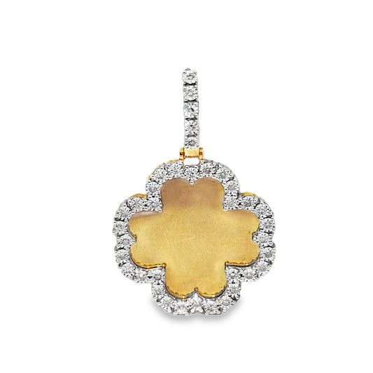10k Yellow Gold Diamond Four Leaf Clover Pendant 0.50 ctw