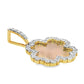 10k Yellow Gold Diamond Four Leaf Clover Pendant 0.50 ctw
