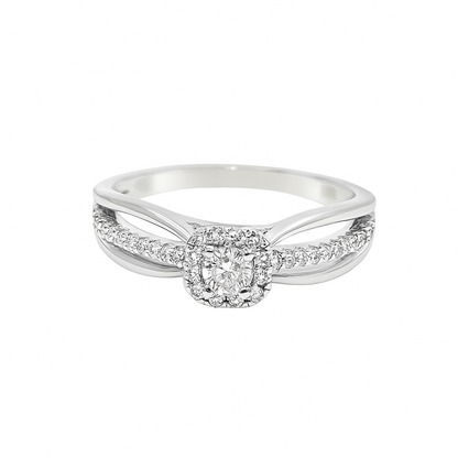 14K White Gold Round Cut Diamond Wedding Ring Set 0.33 ctw | Elegant Bridal Jewelry – Jewelry Palace Lithonia GA