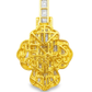 10K Yellow and White Gold Baguette Fancy Cross with 3.00 CTW Diamonds