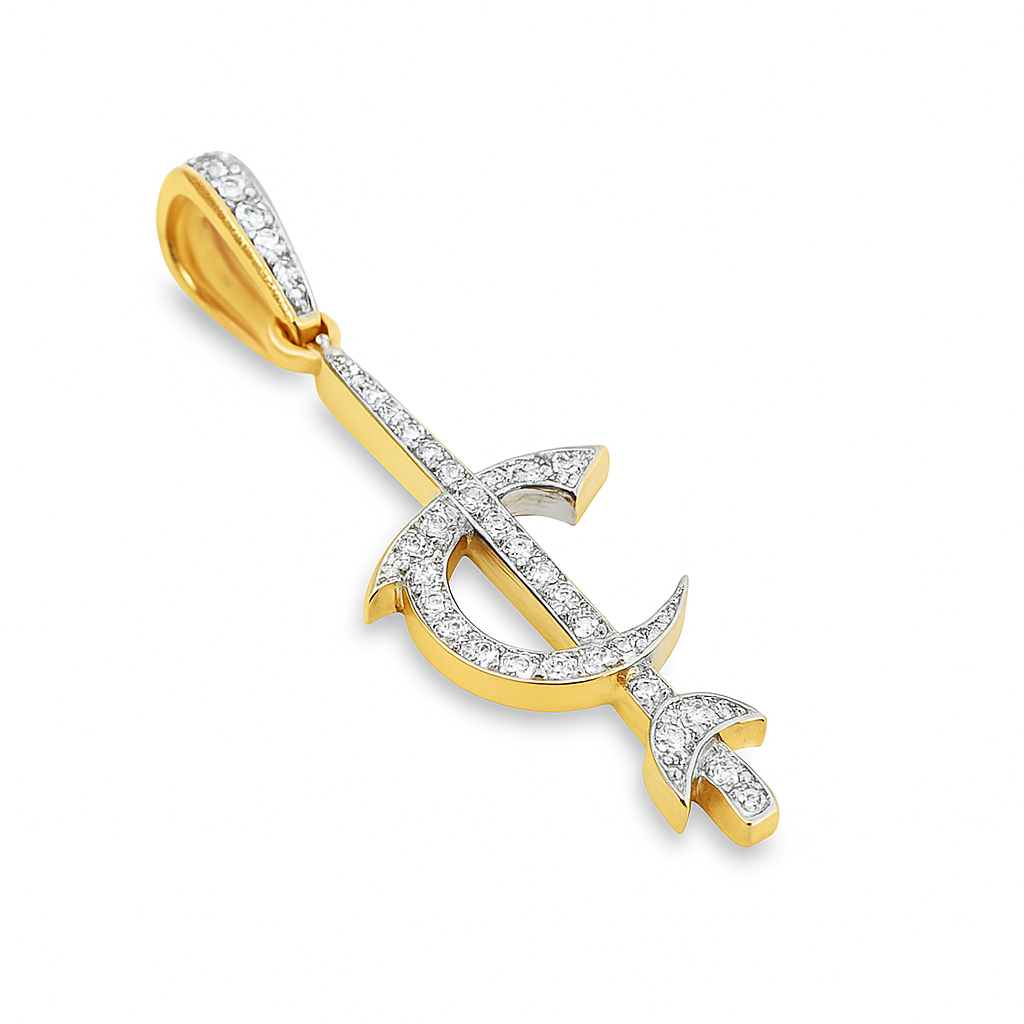 10K Yellow Gold Diamond Cleveland Cavaliers Logo Pendant 0.50 ctw | Sports Charm