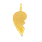 10K Yellow Gold Diamond Broken Heart Pendant 0.75 CTW | Jewelry Palace