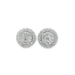 14K White Gold 0.88 ctw Diamond Round Earrings | Elegant Studs | Jewelry Palace