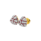 10K Yellow Gold 0.50 ctw Diamond Broken Heart Earrings | Red Enamel Design | Jewelry Palace