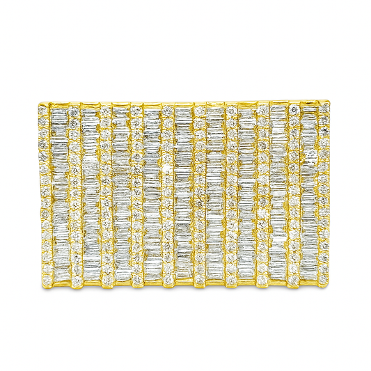 10K Yellow Gold Baguette Diamond Ring 2.00 ctw – Wide Panel Luxury Design | Jewelry Palace Lithonia, GA