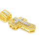 10K Yellow Gold Diamond Baguette Cross Pendant 1.10 ctw